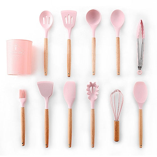 Conjunto de utensílio de cozinha em silicone- 12 Peças