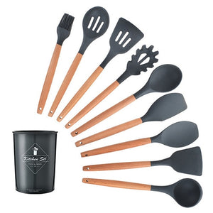 Conjunto de utensílio de cozinha em silicone- 12 Peças