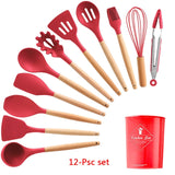 Conjunto de utensílio de cozinha em silicone- 12 Peças