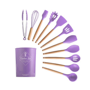 Conjunto de utensílio de cozinha em silicone- 12 Peças