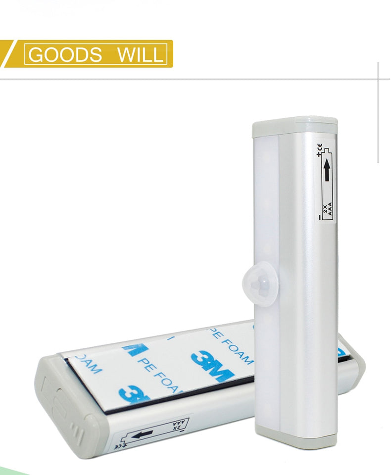 Lâmpada LED com fita adesiva e sensor de aproximação